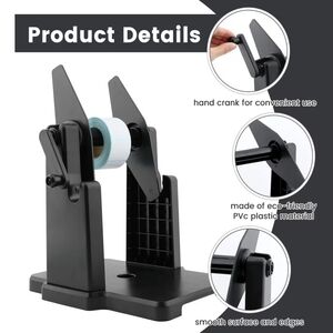 Black Tape Dispenser with Hand Crank